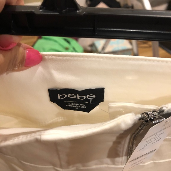 NWT Bebe white zipper shorts size 27 - Picture 6 of 7